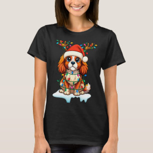 Cavalier King Charles Spaniel Christmas Reindeer P T-Shirt