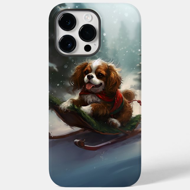Cavalier King Charles Spaniel  Christmas snow Case-Mate iPhone Case (Back)