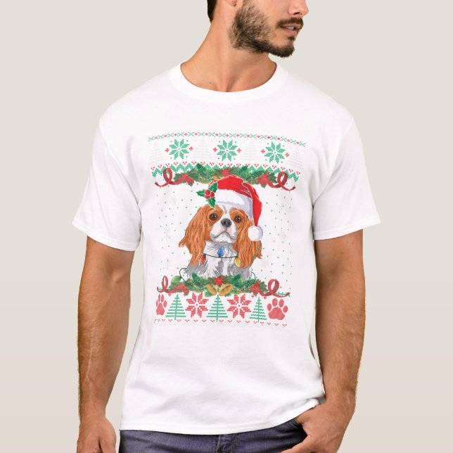 Cavalier King Charles Spaniel Christmas T-Shirt (Front)