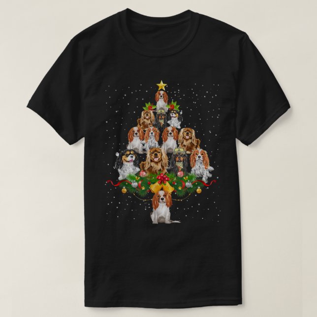 Cavalier King Charles Spaniel Christmas Tree mas l T-Shirt (Design Front)