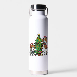 Cavalier King Charles Spaniel Christmas Tree Water Bottle