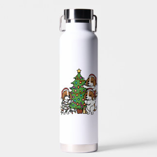 Cavalier King Charles Spaniel Christmas Tree Water Bottle