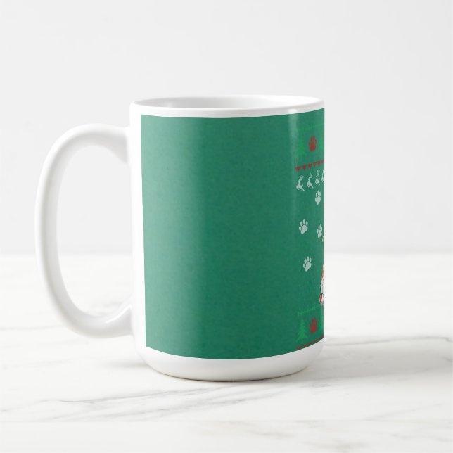 Cavalier King Charles Spaniel Christmas Ugly Sweat Coffee Mug (Left)