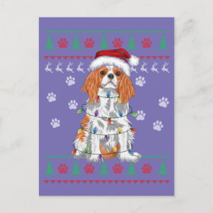 Cavalier King Charles Spaniel Christmas Ugly Sweat Postcard