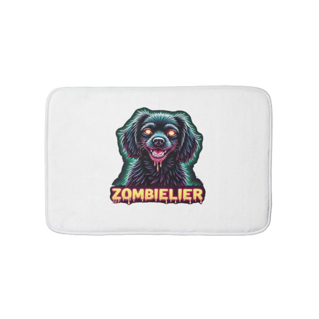 Cavalier King Charles Spaniel CKCS Zombie Dog Hall Bath Mat (Front)