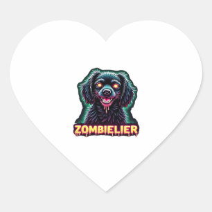 Cavalier King Charles Spaniel CKCS Zombie Dog Hall Heart Sticker