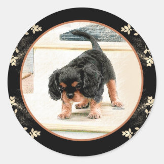 Cavalier King Charles Spaniel Classic Round Sticker