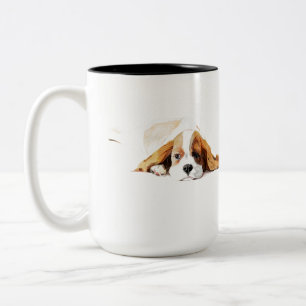 Cavalier King Charles Spaniel Coffee Mug, Dog Gift Two-Tone Coffee Mug