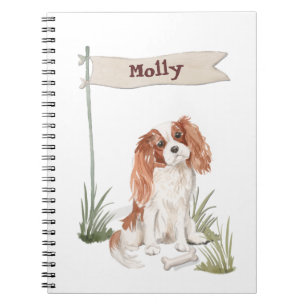 Cavalier King Charles Spaniel Customisable Name Notebook