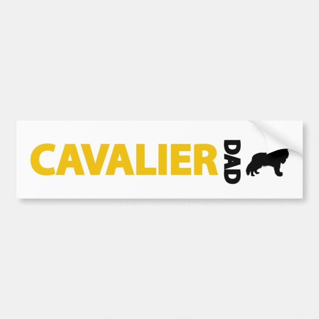 Cavalier King Charles Spaniel Dad Bumper Sticker (Front)