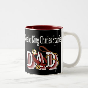 Cavalier King Charles Spaniel DAD Gifts Two-Tone Coffee Mug