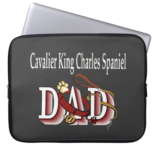 Cavalier King Charles Spaniel Dad Laptop Sleeve (Front)