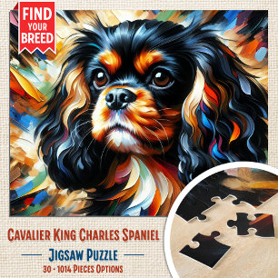 Cavalier King Charles Spaniel Dog Acrylic Print Jigsaw Puzzle