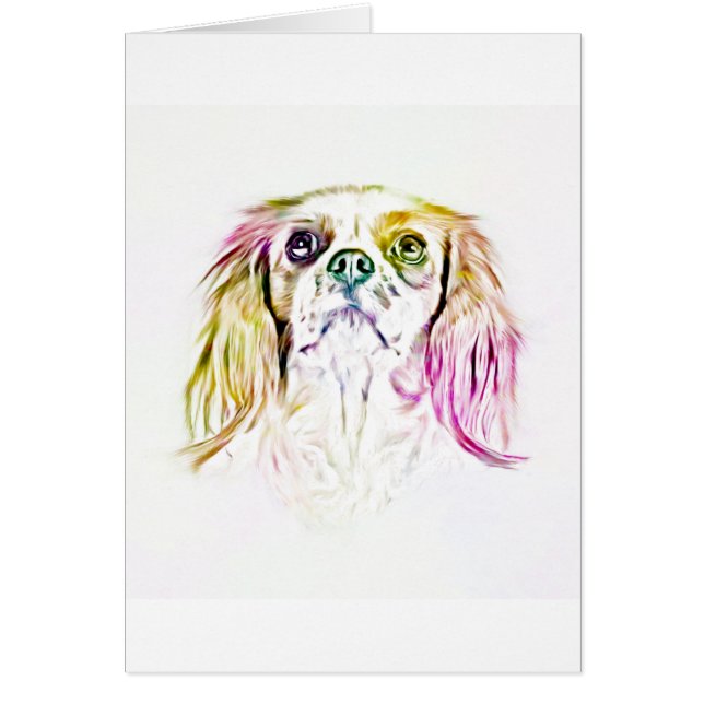 Cavalier King Charles Spaniel Dog Art Painting (Front)