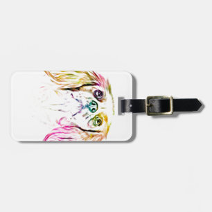 Cavalier King Charles Spaniel Dog Art Painting Luggage Tag