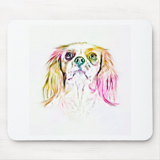Cavalier King Charles Spaniel Dog Art Painting Mouse Mat (Front)