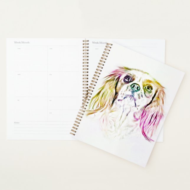 Cavalier King Charles Spaniel Dog Art Painting Planner (Display)