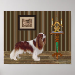 Cavalier King Charles Spaniel Dog Art Poster