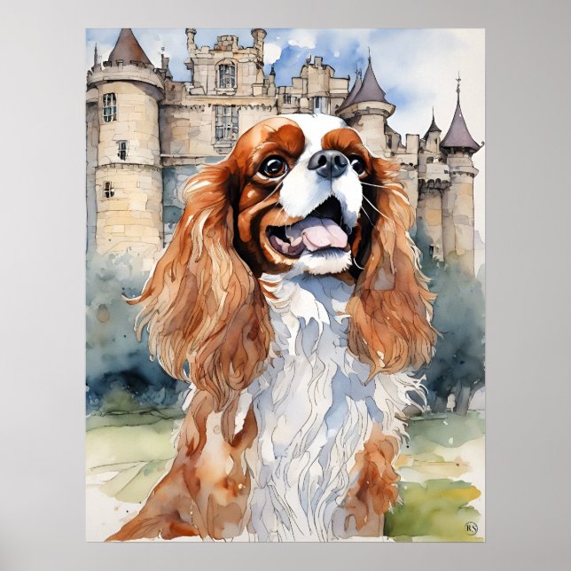Cavalier King Charles Spaniel - Dog Art Print (Front)