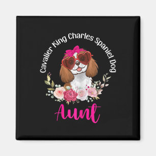 Cavalier King Charles Spaniel Dog Aunt Floral Vale Magnet