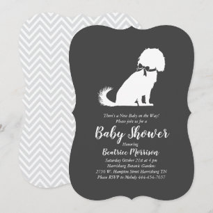 Cavalier King Charles Spaniel Dog Baby Shower Invitation