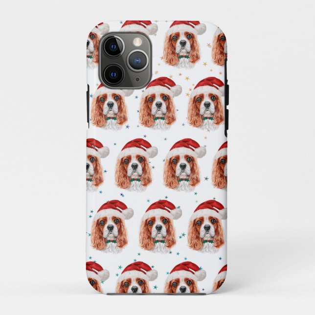 Cavalier King Charles Spaniel Dog Breed Christmas Case-Mate iPhone Case (Back)