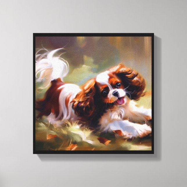 Cavalier King Charles Spaniel Dog Canvas Print (Front)