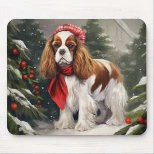 Cavalier King Charles Spaniel Dog Christmas Mouse Mat