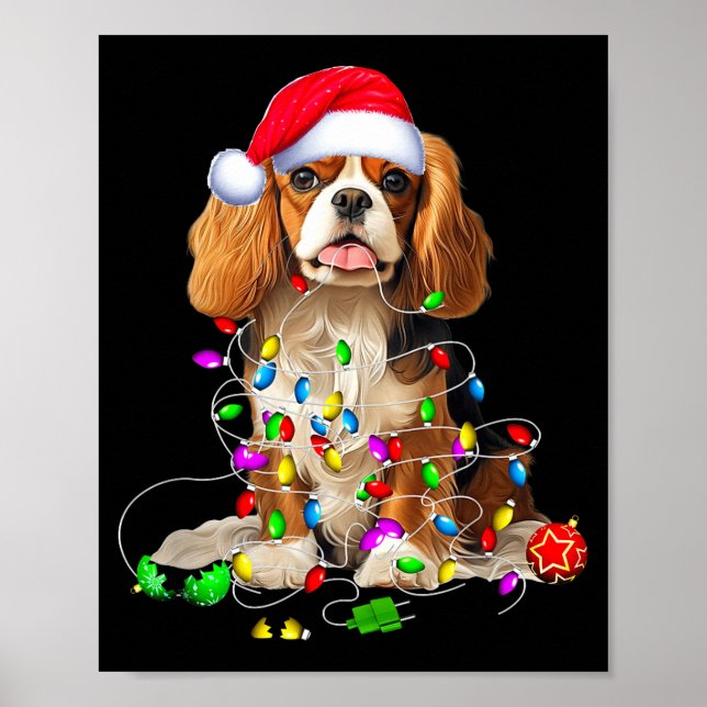 Cavalier King Charles Spaniel Dog Christmas Orname Poster (Front)