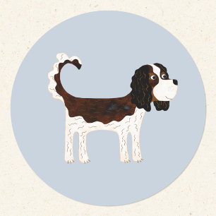 Cavalier King Charles Spaniel Dog Classic Round Sticker