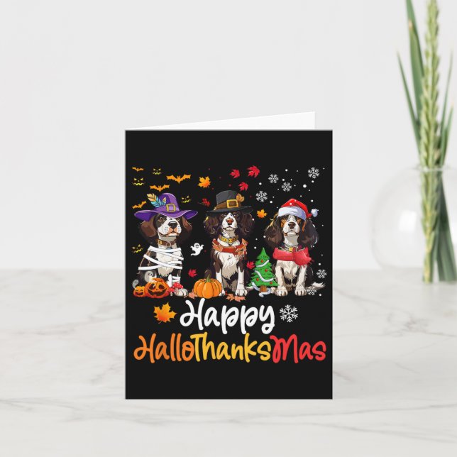 Cavalier King Charles Spaniel Dog Halloween Christ Card (Front)