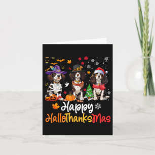 Cavalier King Charles Spaniel Dog Halloween Christ Card