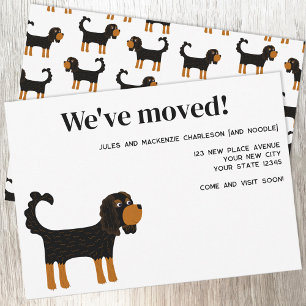Cavalier King Charles Spaniel Dog Moving New Home Announcement