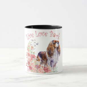 Cavalier King Charles Spaniel Dog Mum Floral Mug