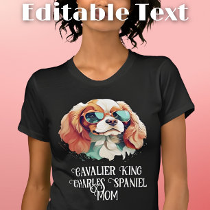 Cavalier King Charles Spaniel Dog Mum Sunglasses T-Shirt