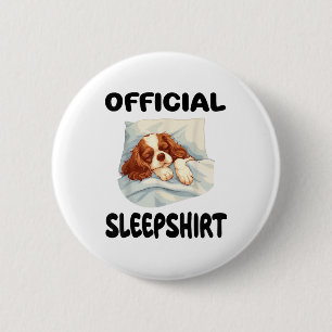 Cavalier King Charles Spaniel Dog Official Sleepsh 6 Cm Round Badge