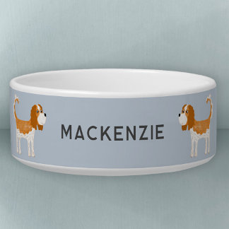Cavalier King Charles Spaniel Dog Personalised Bowl