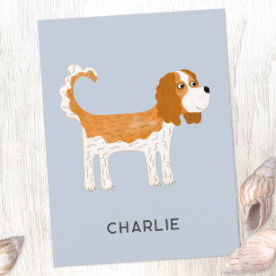 Cavalier King Charles Spaniel Dog Personalised Postcard