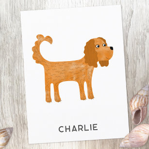 Cavalier King Charles Spaniel Dog Personalised Postcard
