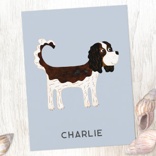 Cavalier King Charles Spaniel Dog Personalised Postcard