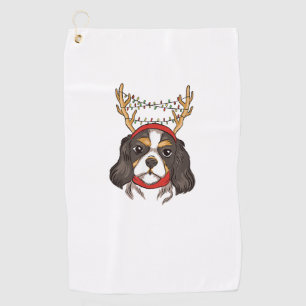 Cavalier King Charles Spaniel Dog Pet Christmas Golf Towel