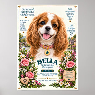 Cavalier King Charles Spaniel Dog Portrait Bella Poster