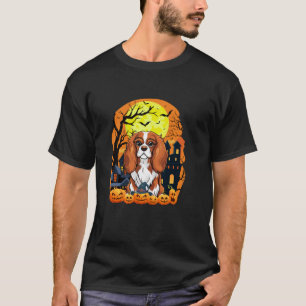 Cavalier King Charles Spaniel Dog Pumpkins Hallowe T-Shirt