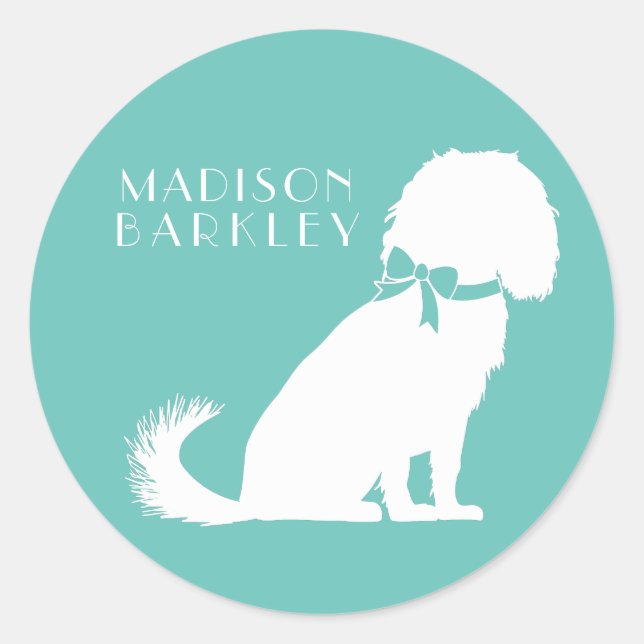 Cavalier King Charles Spaniel Dog Puppy Classic Round Sticker (Front)