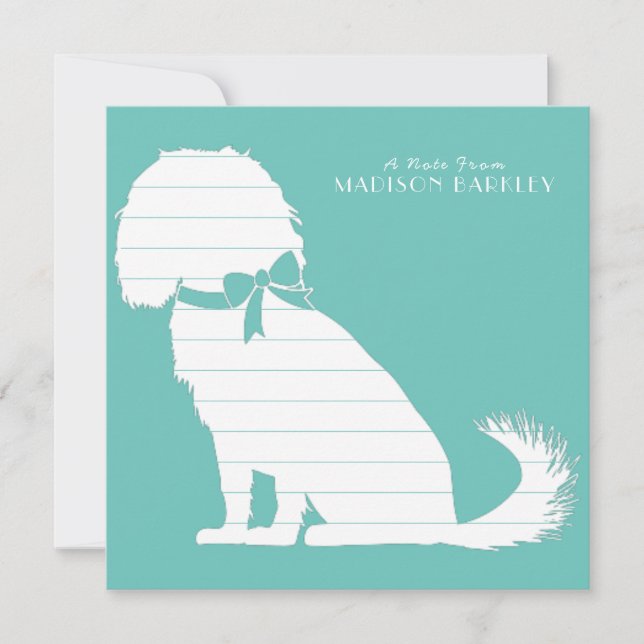 Cavalier King Charles Spaniel Dog Puppy Thank You Card (Front)
