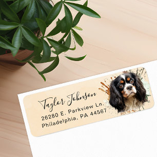 Cavalier King Charles Spaniel Dog Return Address