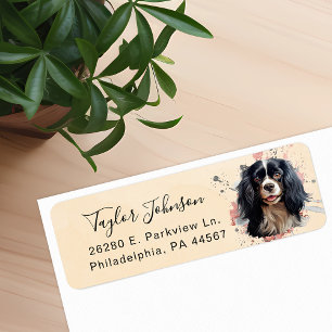 Cavalier King Charles Spaniel Dog Return Address
