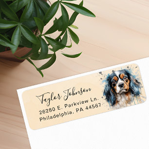 Cavalier King Charles Spaniel Dog Return Address