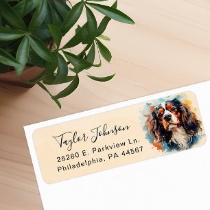 Cavalier King Charles Spaniel Dog Return Address