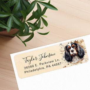 Cavalier King Charles Spaniel Dog Return Address
